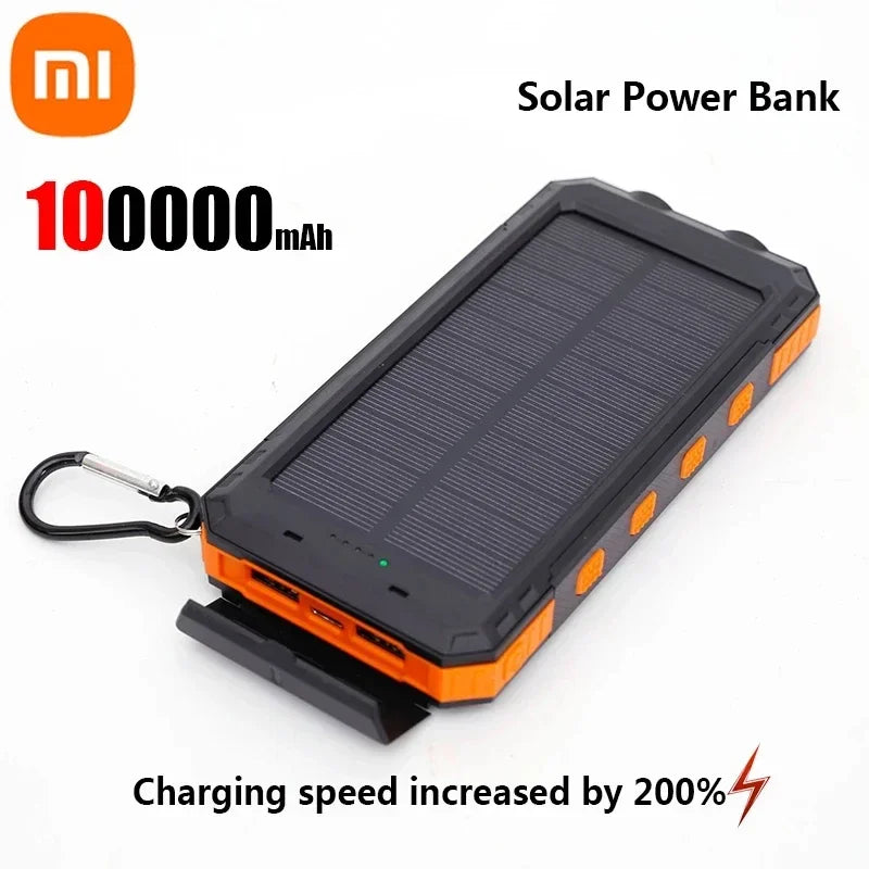 200000mAh Solar Power Bank Fast Charging