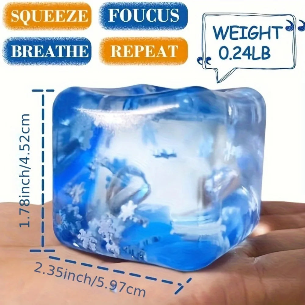 Squishy Ice Cube Stress Ball for Anxiety Relief