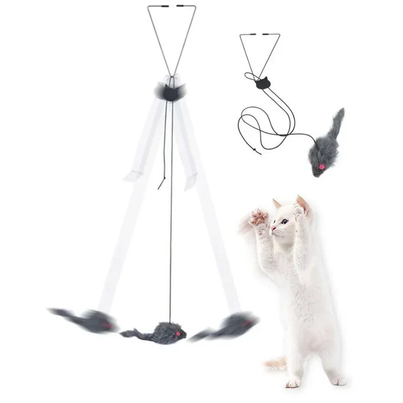 Interactive Hanging Mouse Toy – Endless Fun for Curious Cats!