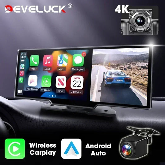 10.26'' 4K Dash Cam with Carplay & Android Auto