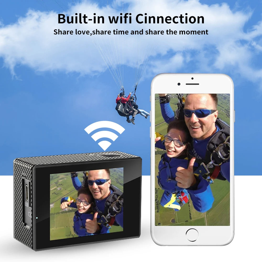 Record every thrill with this Ultra HD 4K action camera!