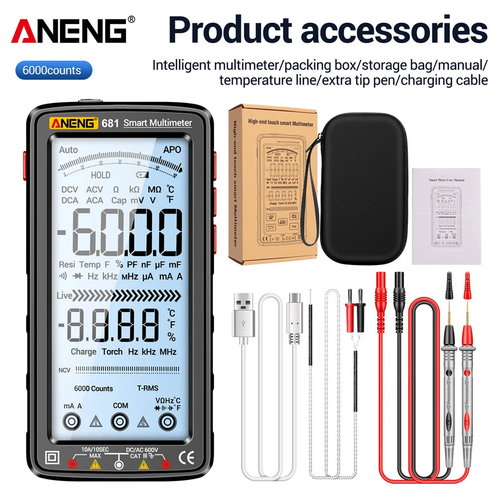 ANENG 681 Rechargeable Digital Multimeter Tester