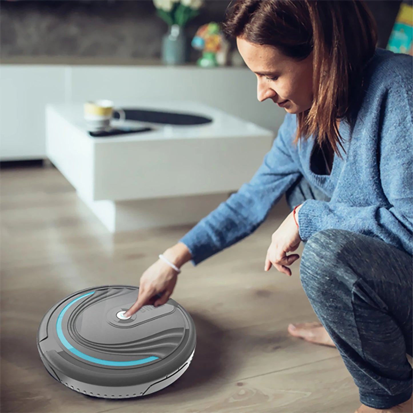Portable Smart Robot Vacuum Cleaner Lightweight Multi-Mode