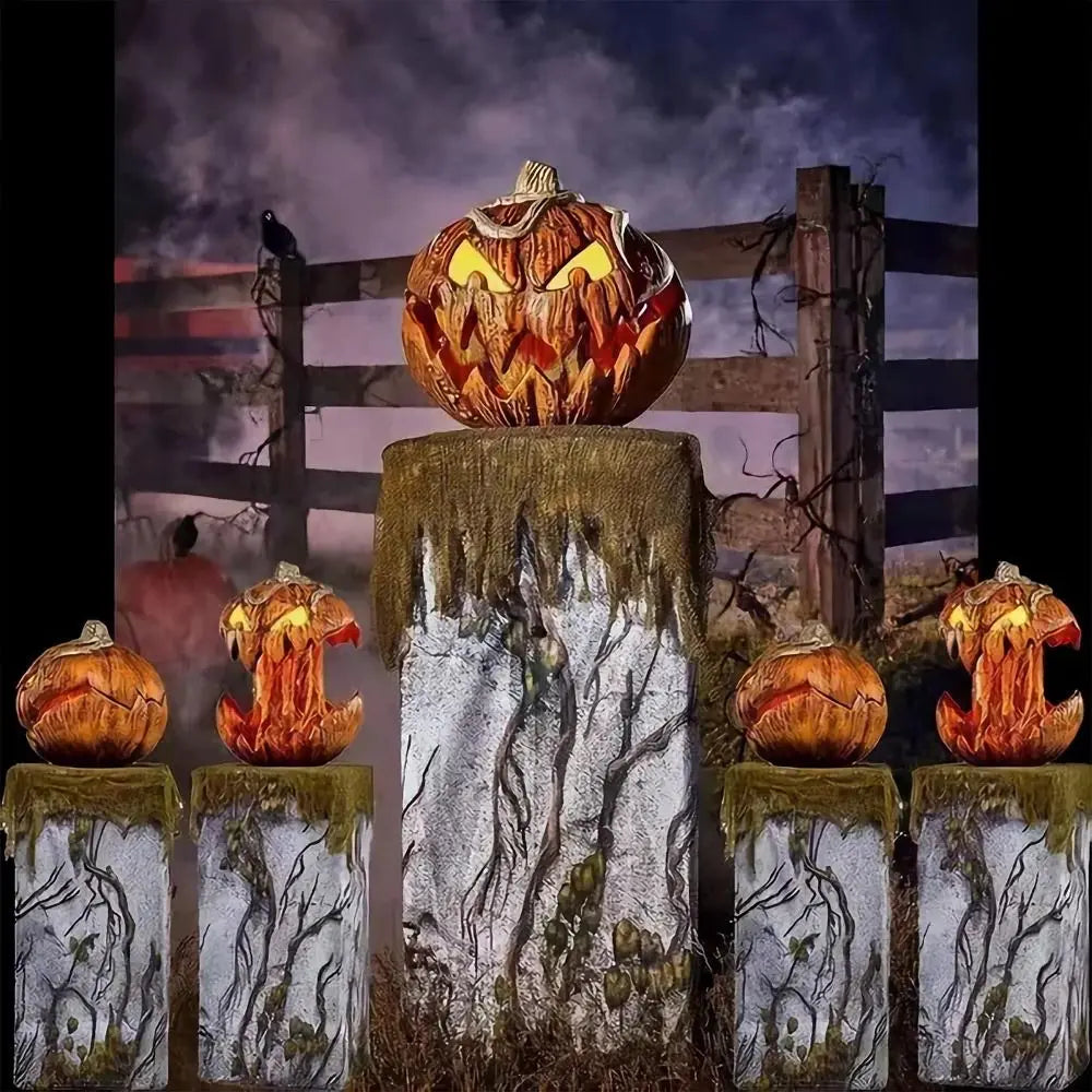 Thriller Halloween Talking Pumpkin Head with Lights & Sound