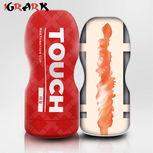 Transparent Male Masturbator Cup with Soft Vagina