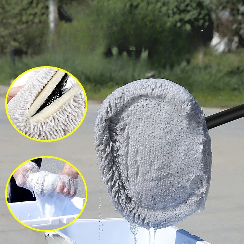 Telescopic Car Wash Mop – Reach Every Inch, Scratch-Free!