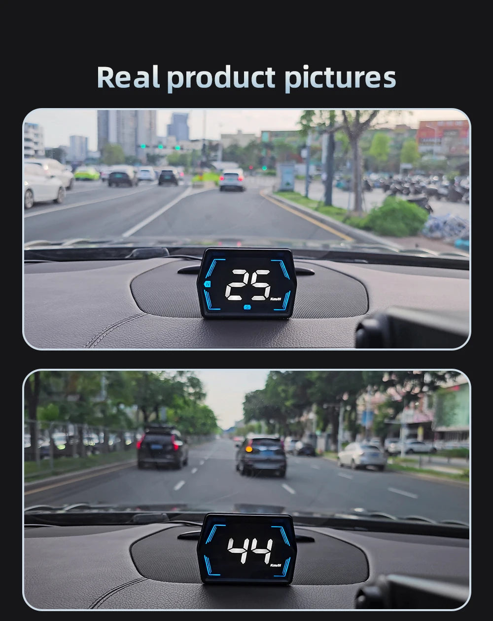 HD GPS Heads-Up Display – Speed & Compass Clarity!