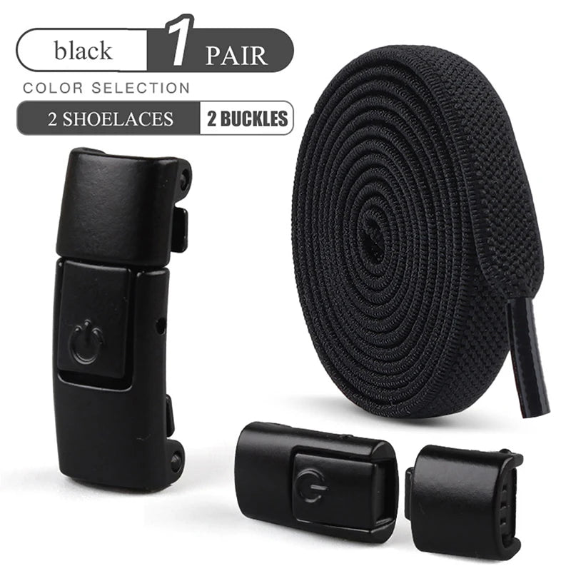 8mm No-Tie Elastic Shoelaces with Press Lock - Clickilix