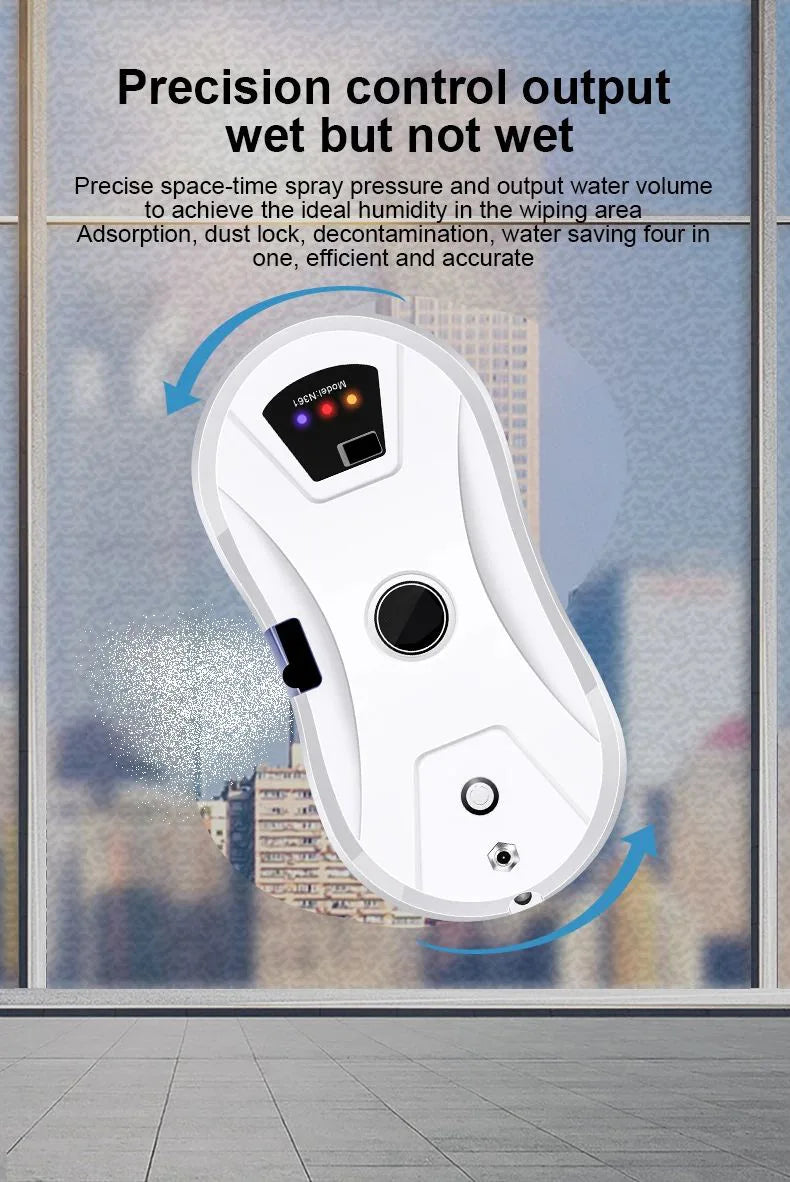 Smart Window Cleaning Robot with Auto Spray