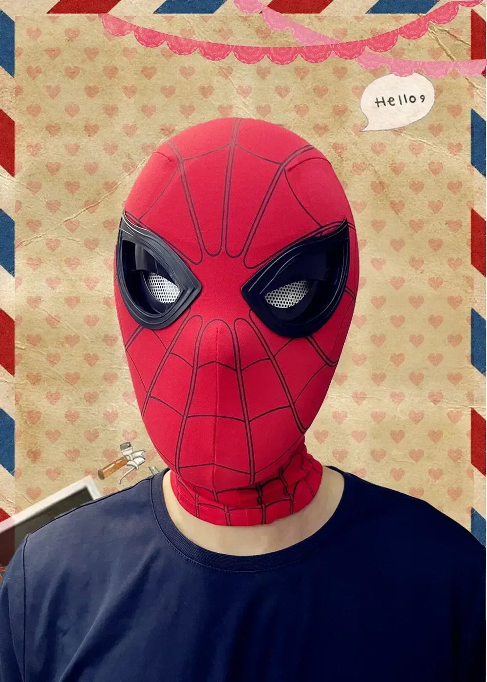 Spiderman Moving Eyes Mask – Remote Control Cosplay Toy