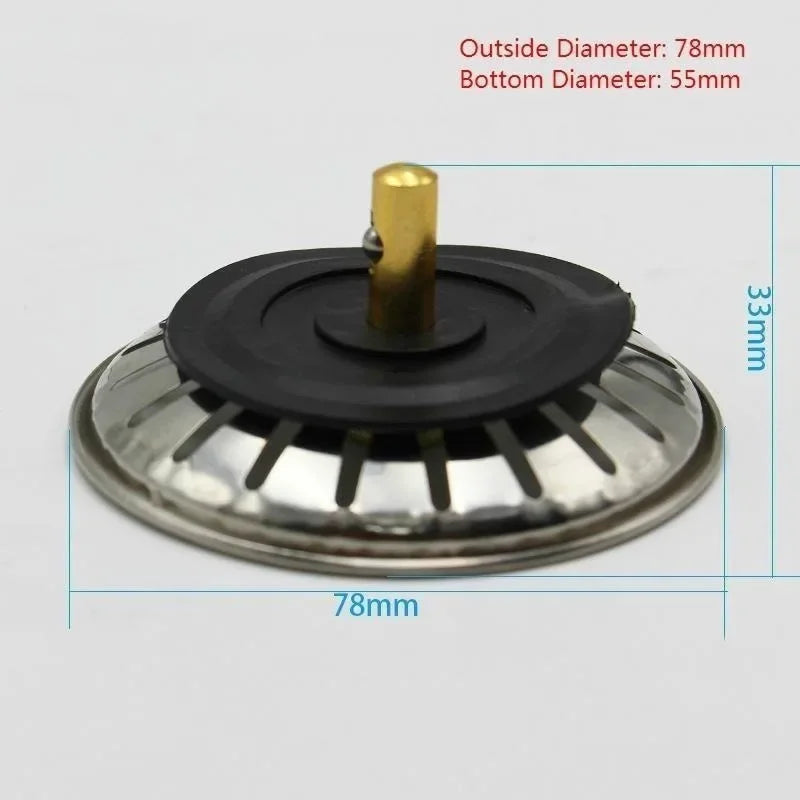 Universal Kitchen Sink Strainer & Stopper Plug