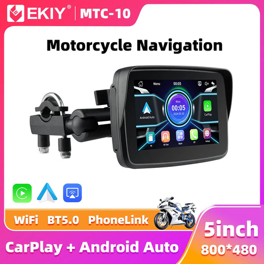 EKIY 5″ Wireless CarPlay & Android Auto GPS Display