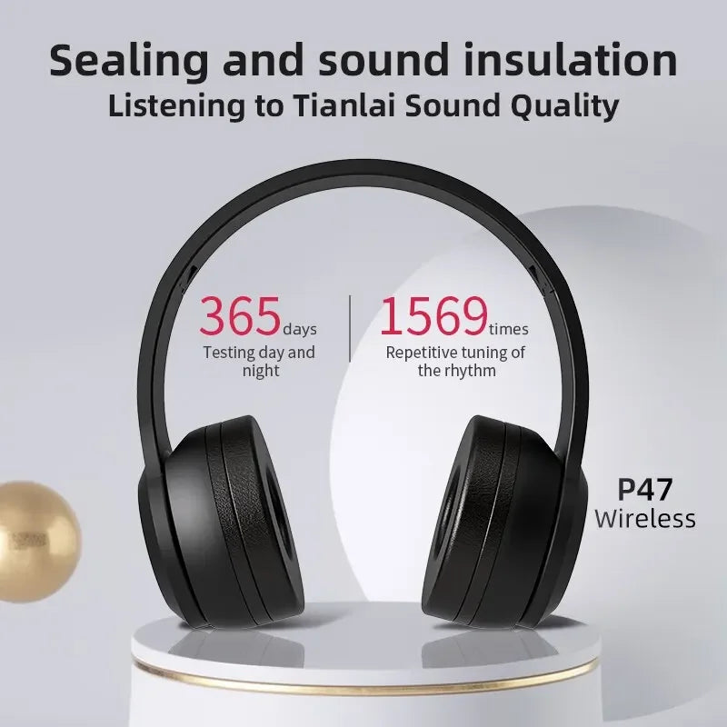 Stereo P47 Headset 5.0 Bluetooth Headset Folding Wireless