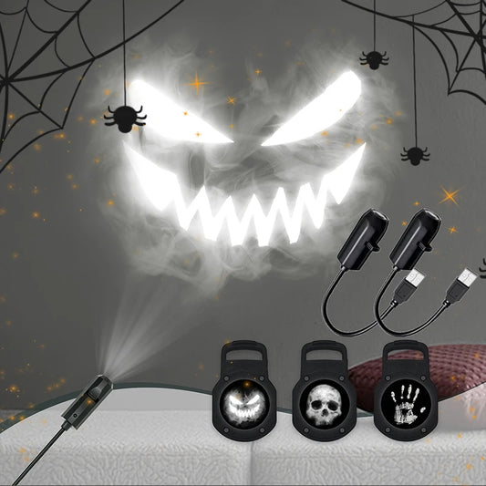 360° Rotating Halloween Skull LED Projector Light