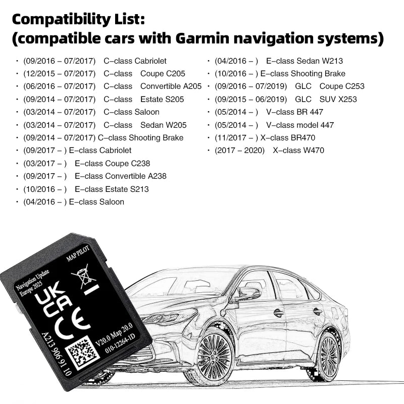 2025 EU Sat Nav SD – Mercedes Garmin GPS Upgrade
