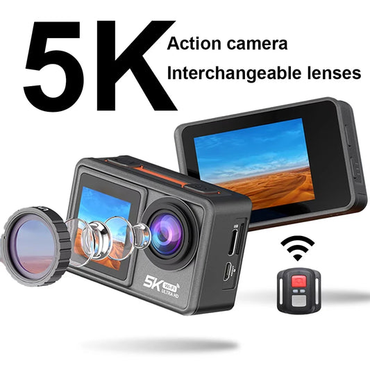 Film every detail with this 5K dual-screen action camera!
