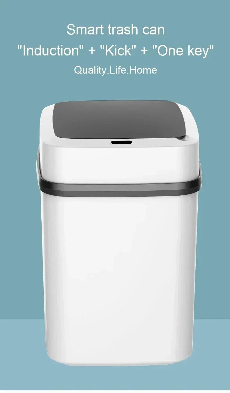 Smart 13L Touchless Trash Can – Waterproof & Odor-Free