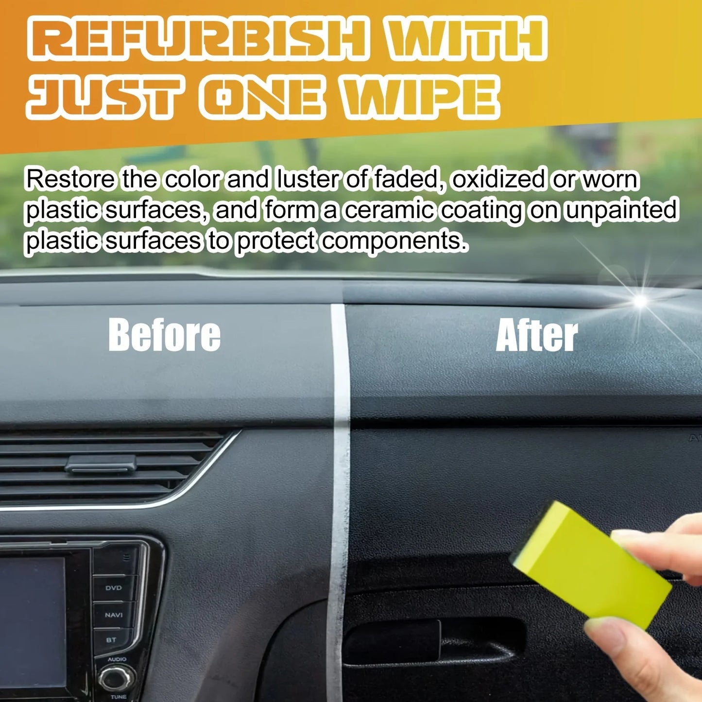 Car Plastic Refurbish & Coating Agent – Interior Shine Restorer