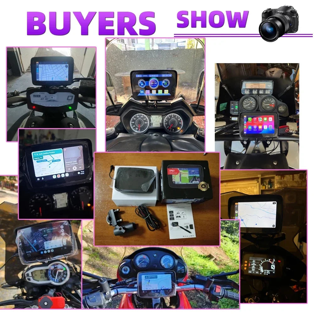 EKIY Wireless CarPlay & Android Auto Motorcycle GPS
