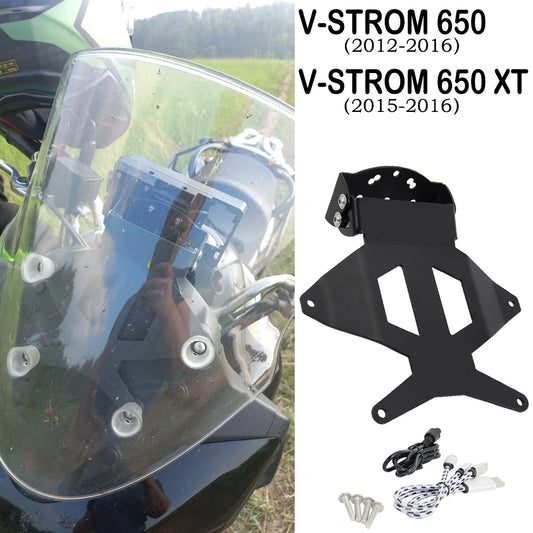 Rechargeable GPS/Phone Mount for SUZUKI V-Strom 650 XT