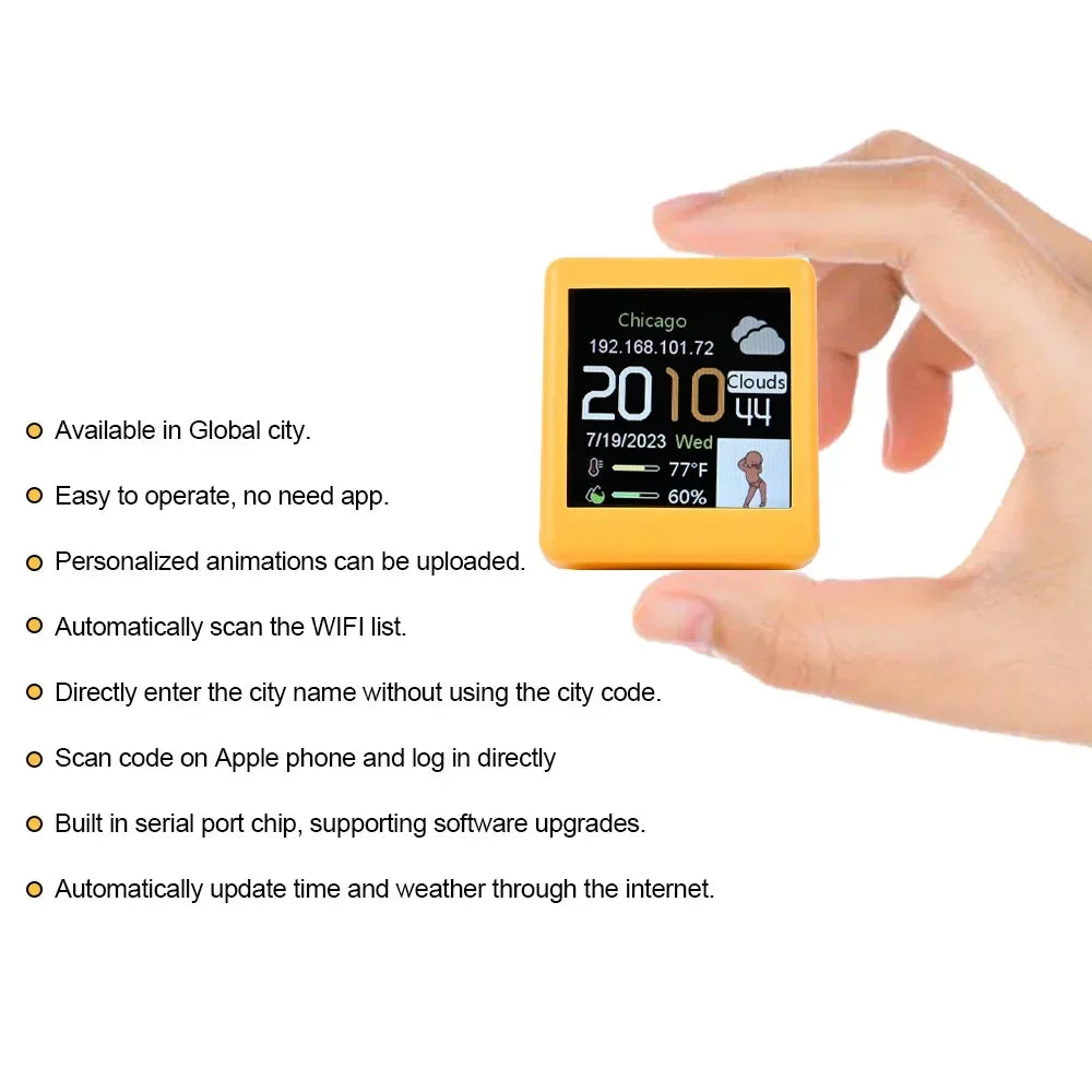 Smart WiFi Weather Clock with Bitcoin Monitor