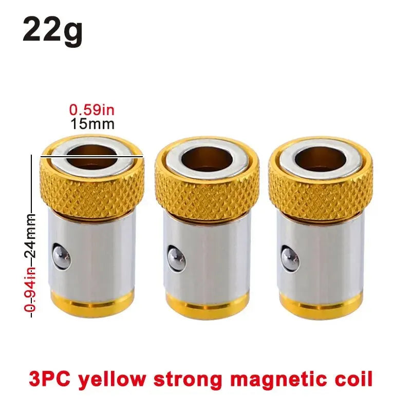 3PC Magnetic Screwdriver Bit Set – 1/4" Positioning Coil Heads