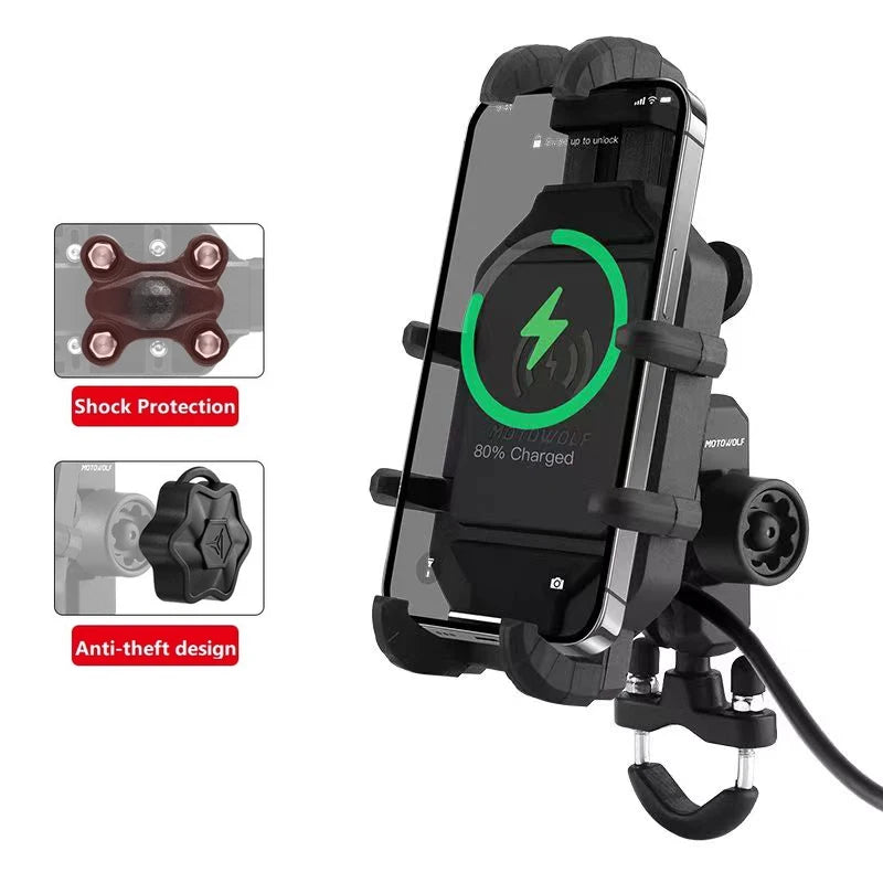 Motorcycle Wireless Charging Phone Mount