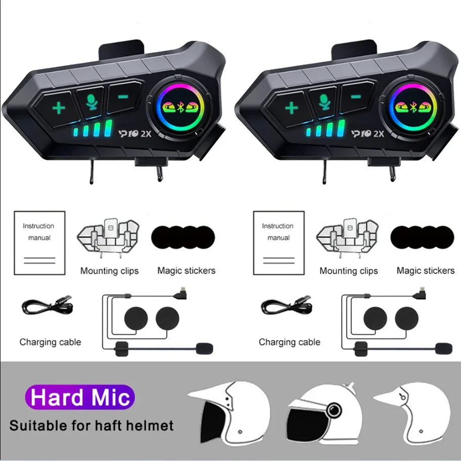 Kebidumei YP10 Bluetooth 5.3 Motorcycle Intercom