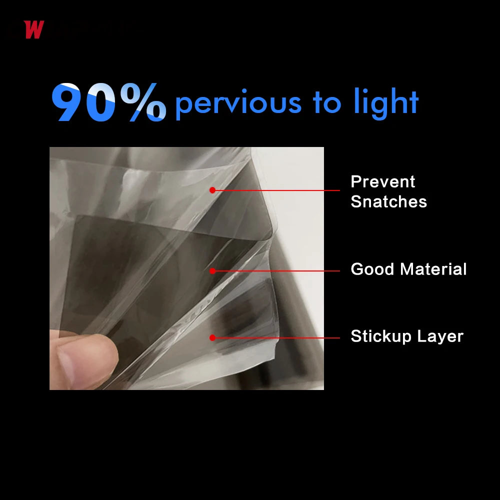 Smoke Black Car Light Tint Film – 30×50cm Vinyl Wrap