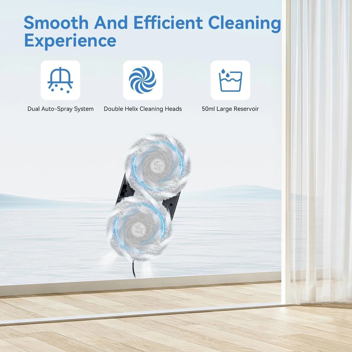 Smart Window Cleaning Robot – Double Spray & Remote