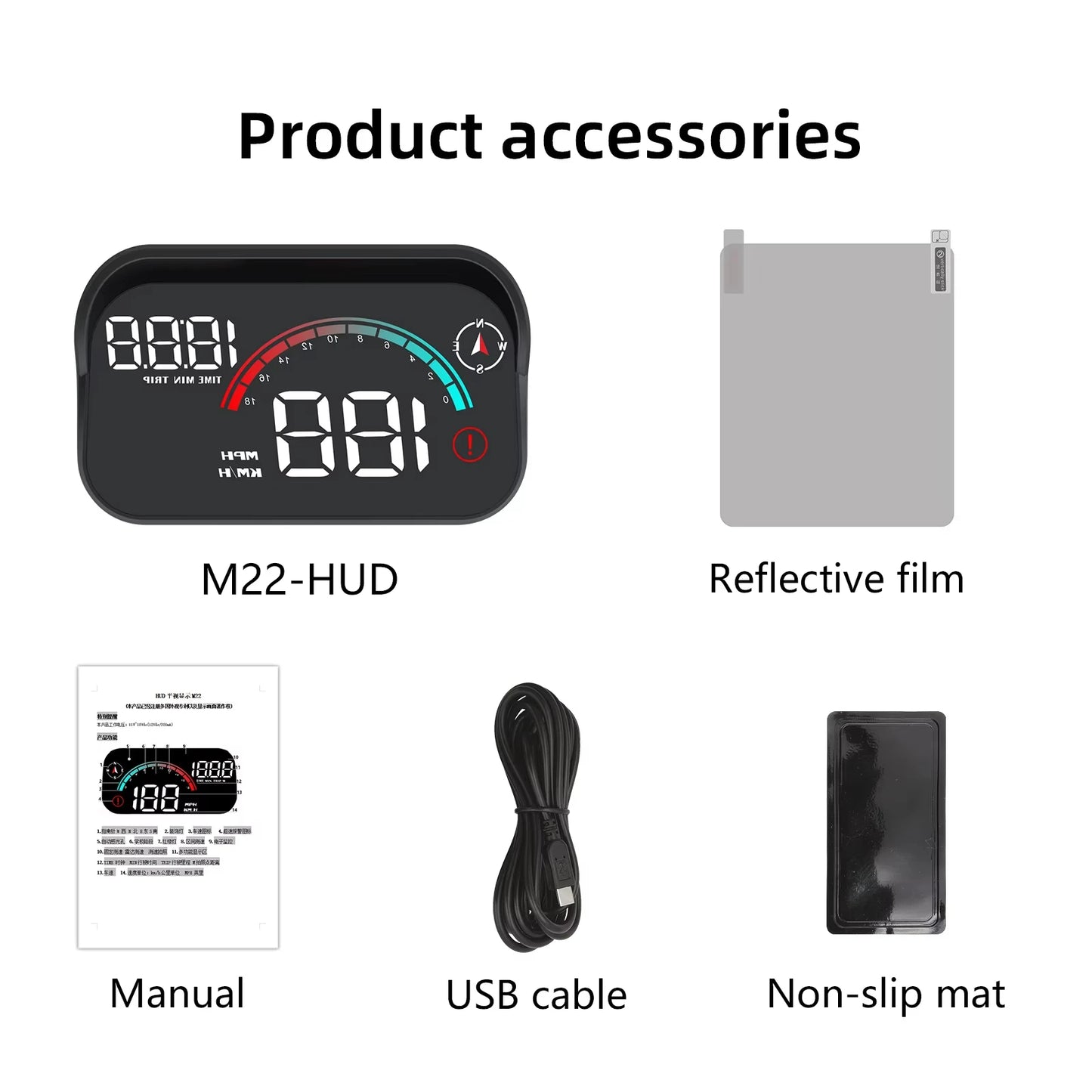 Universal GPS HUD for Cars – Digital Head-Up Display Speedometer