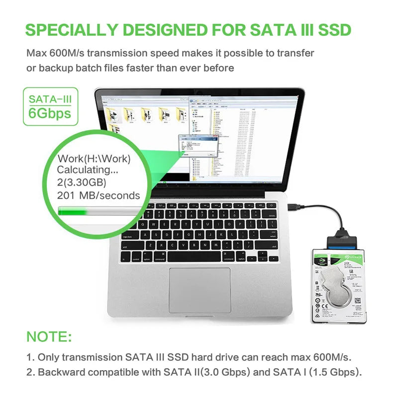 SATA to USB 3.0 Cable – Fast, Easy Drive Access Anywhere!