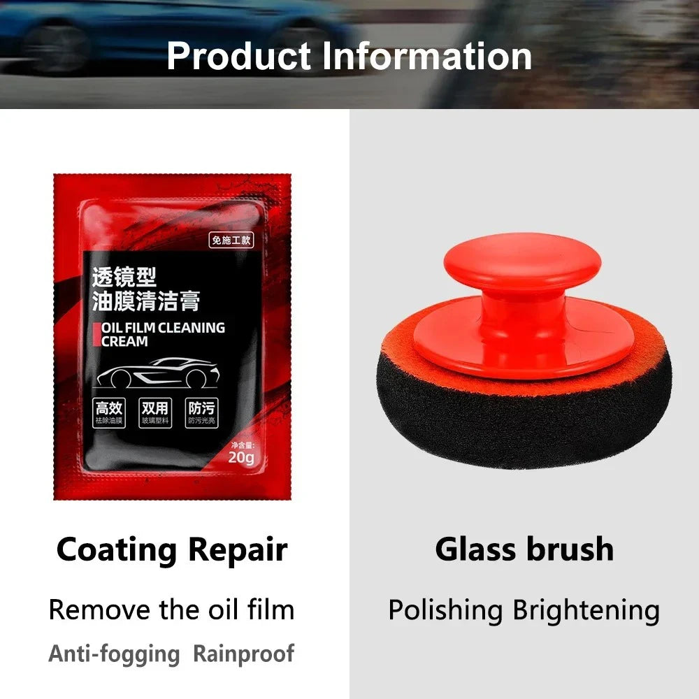 Restore crystal clarity with this car glass cleaning kit!