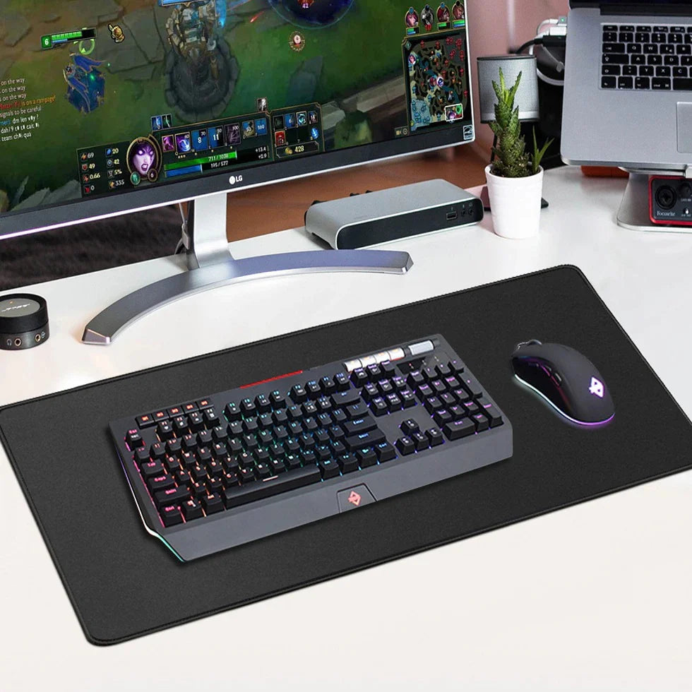 XXL Black Mouse Pad – Large Gaming Desk Mat