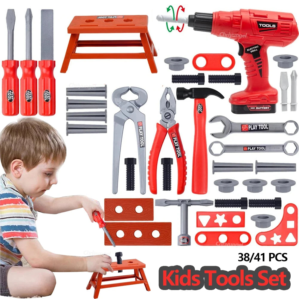38/41pcs Kids Tool Set – Build, Fix & Pretend Like a Pro!