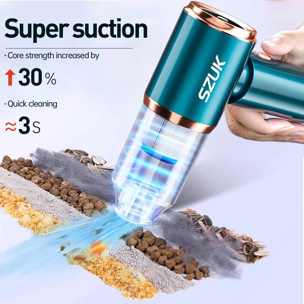 Wireless Mini Car Vacuum Cleaner – Strong Suction