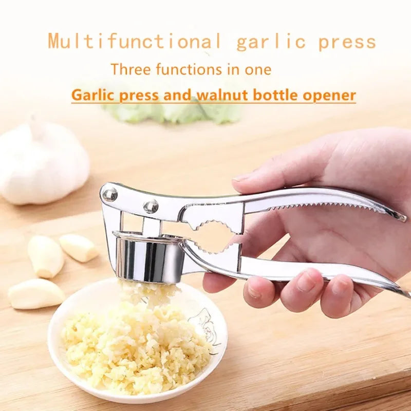 Stainless Steel Garlic Press Crusher Tool