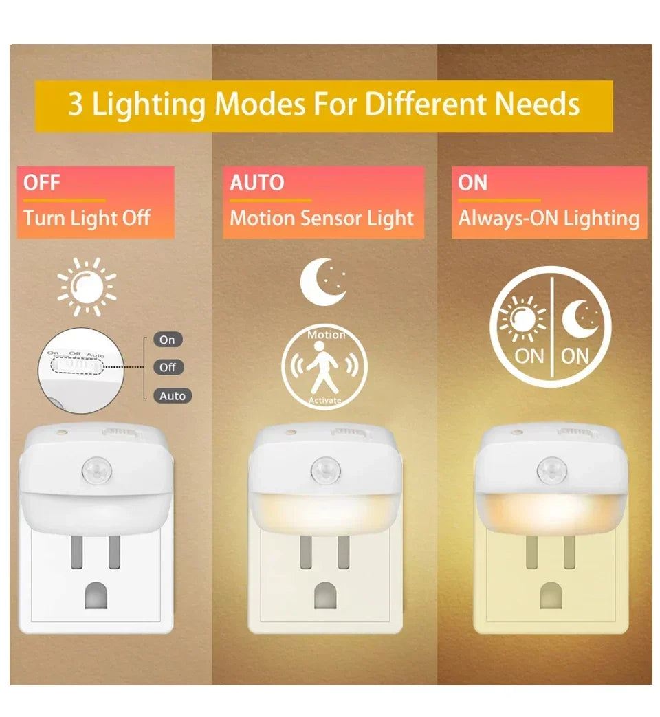 Plug-In LED Motion Sensor Night Light EU