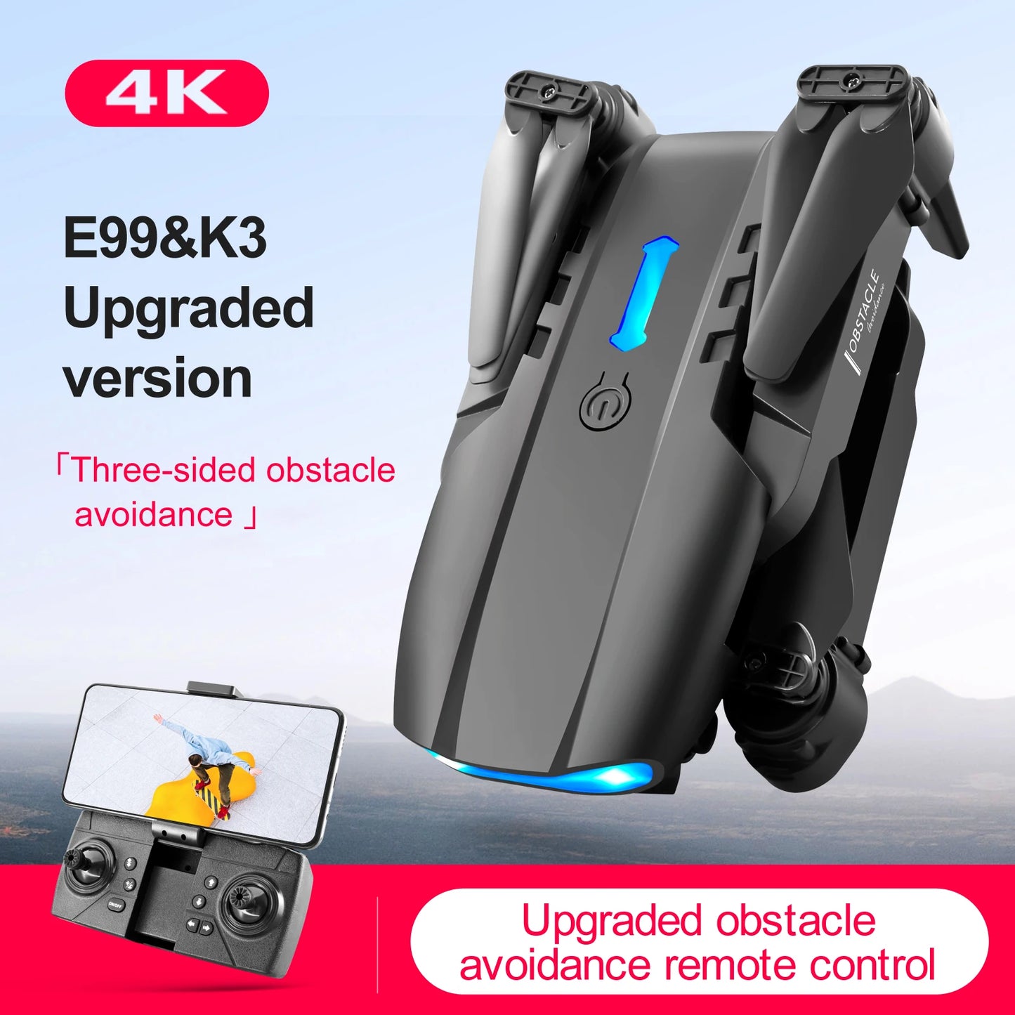 E99 Pro Drone Quadcopter Remote Control Handle Four Axis