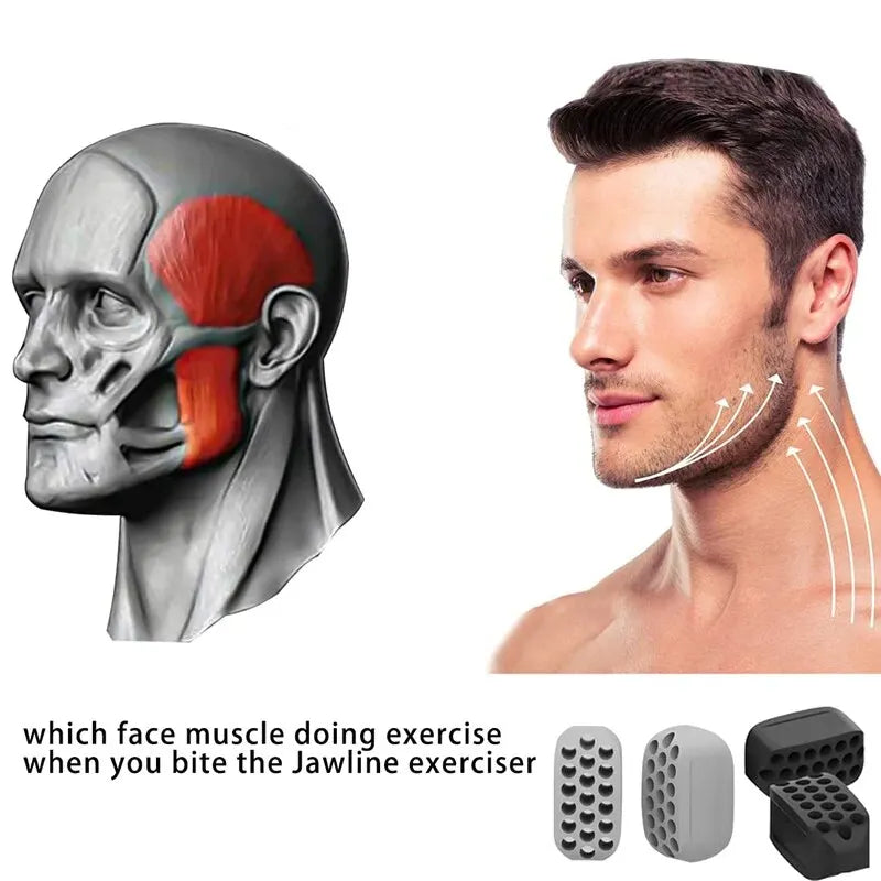 2PCS Silicone Jaw Exerciser Facial Toning Tool