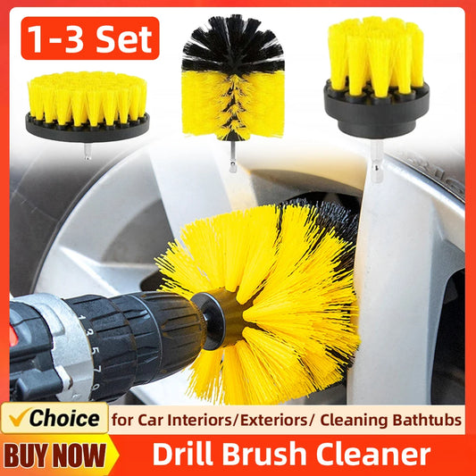 Drill Brush Attachment Cleaning Kit – 1-3 Sets for All Surfaces