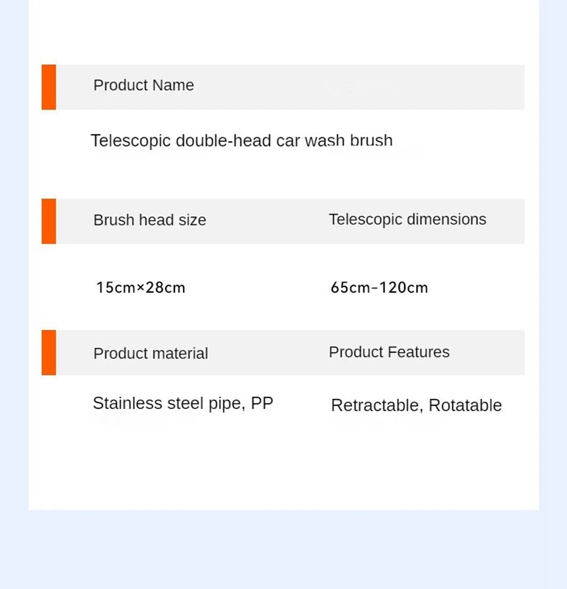 Telescopic Double-Head Car Wash Mop