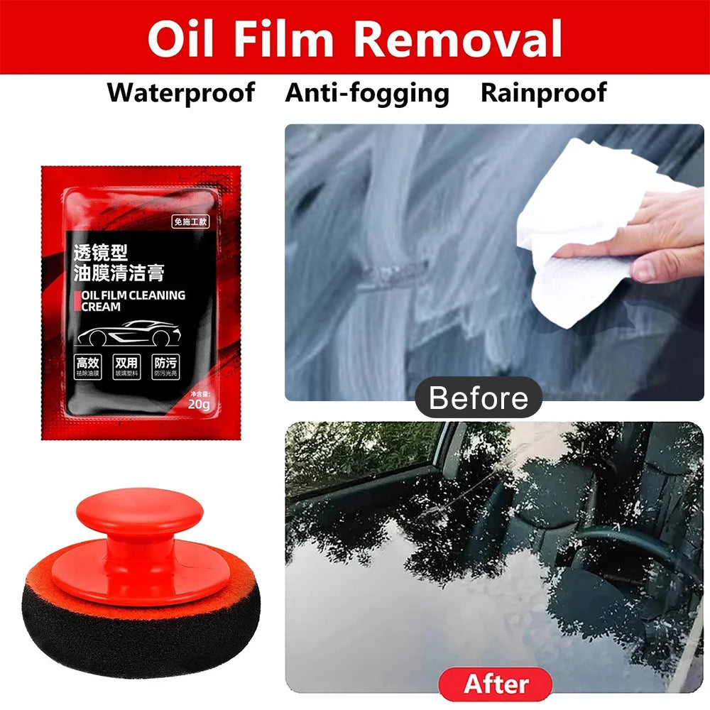 Restore crystal clarity with this car glass cleaning kit!