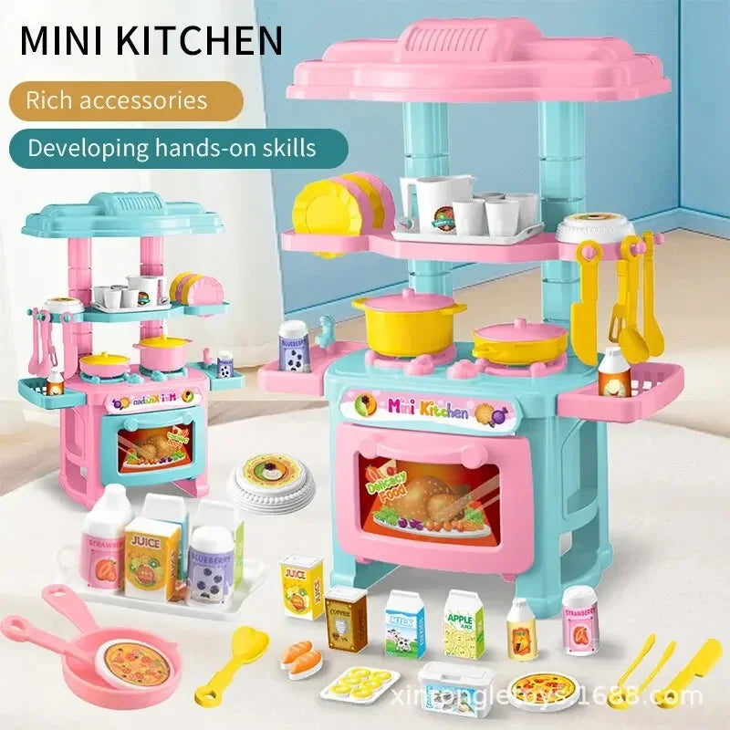 Mini Kitchen Playset for Kids Cooking Fun