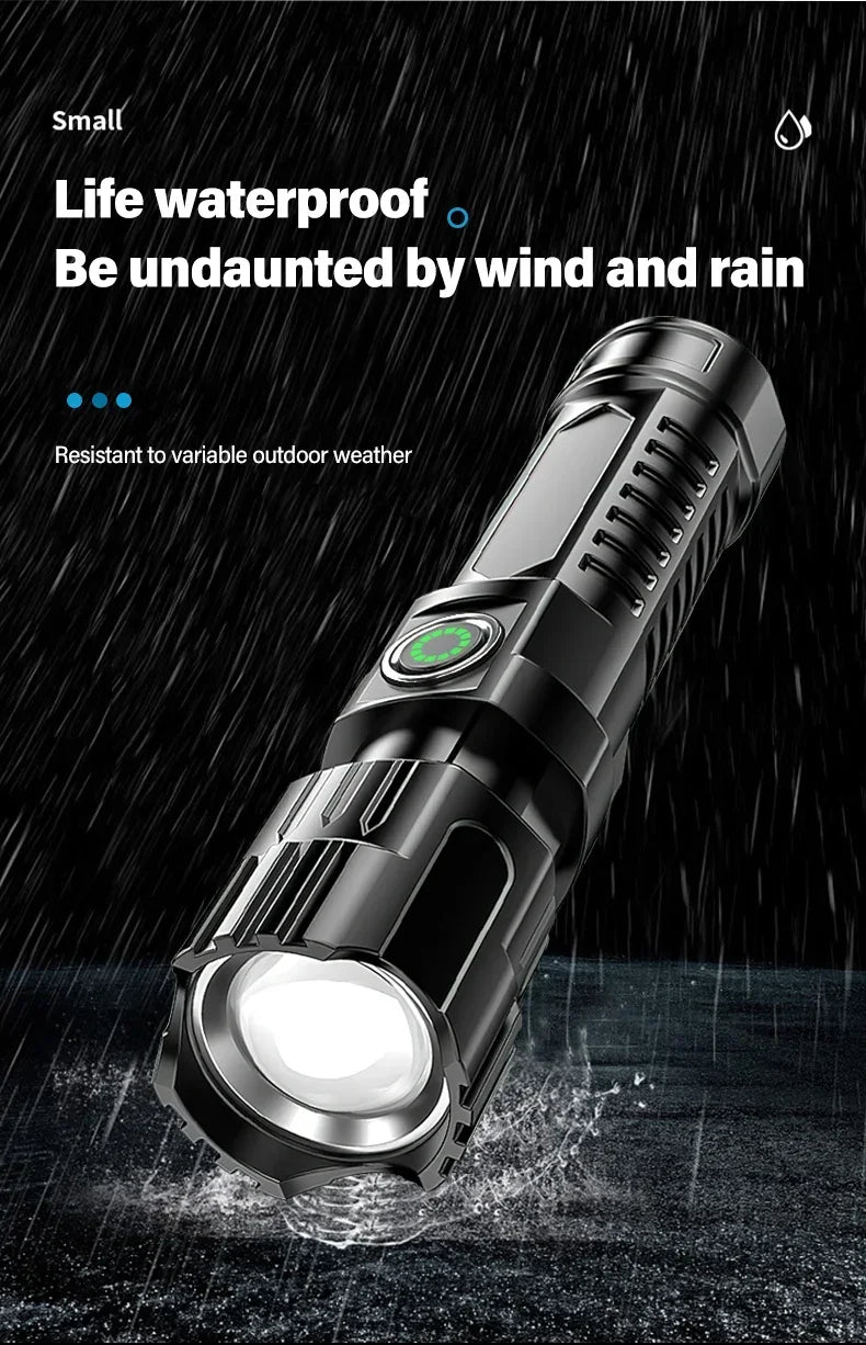2000LM Tactical LED Flashlight USB Rechargeable