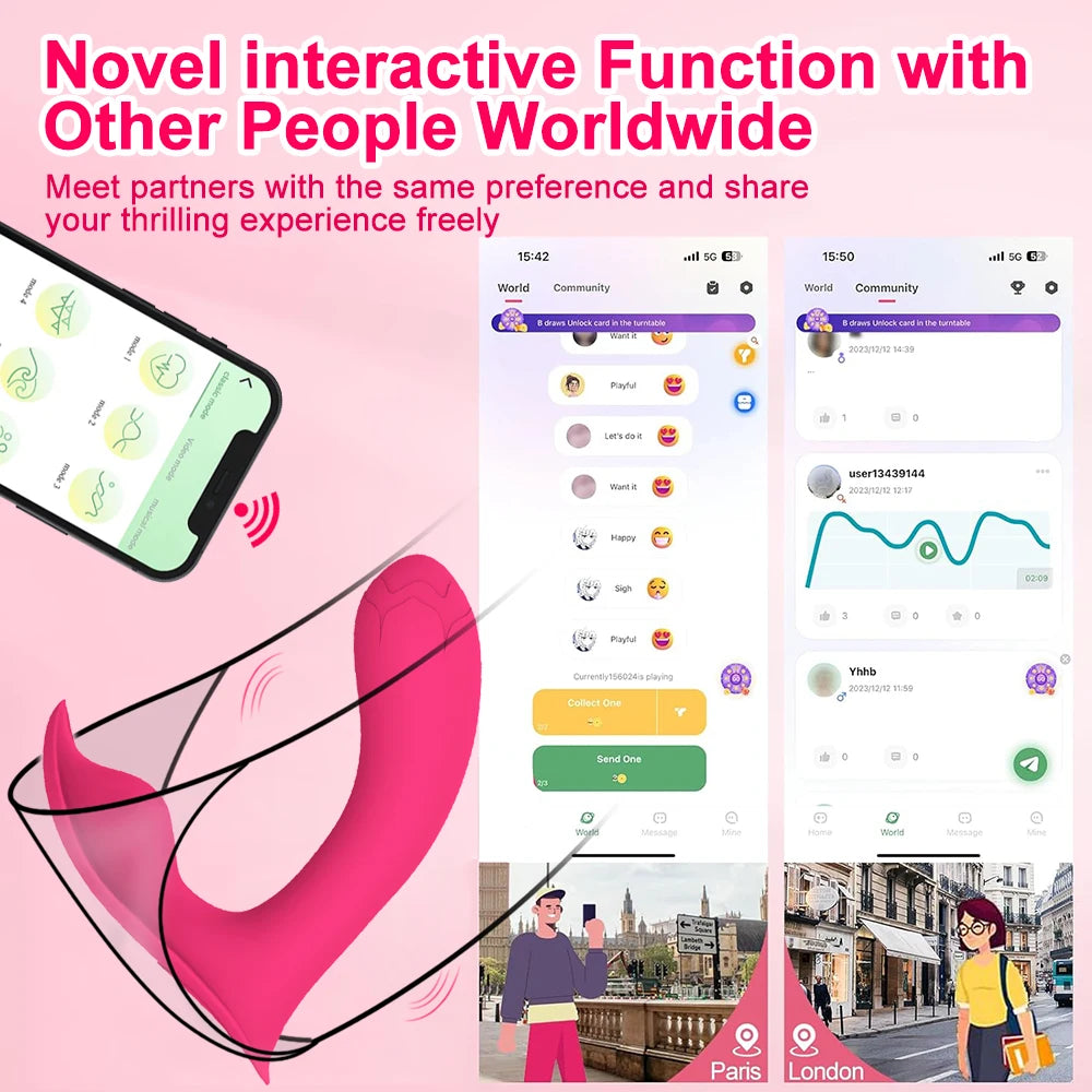 Bluetooth Wearable Vibrator with G-Spot & Clitoral Stimulation