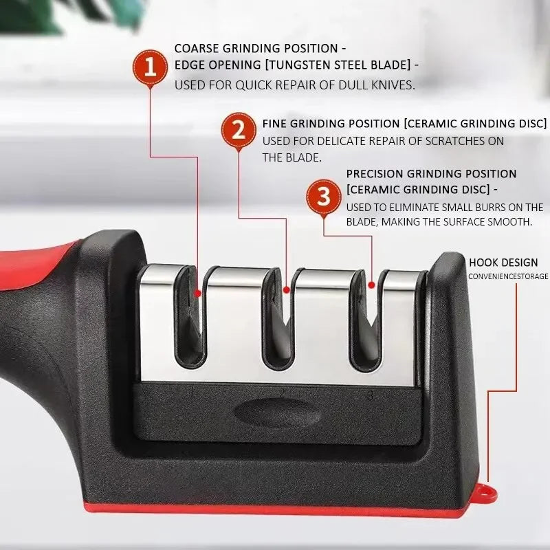 Multifunctional Knife & Scissors Sharpener – Precision Sharpening at Your Fingertips!