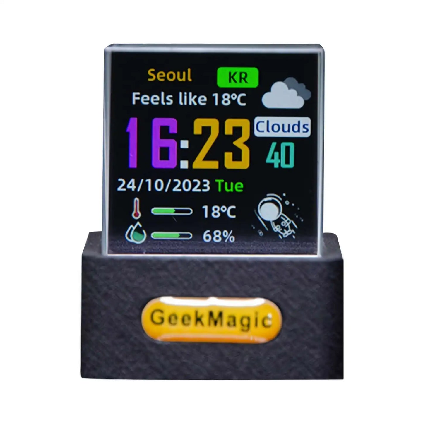 WiFi Smart Crystal Cube Photo Weather Clock