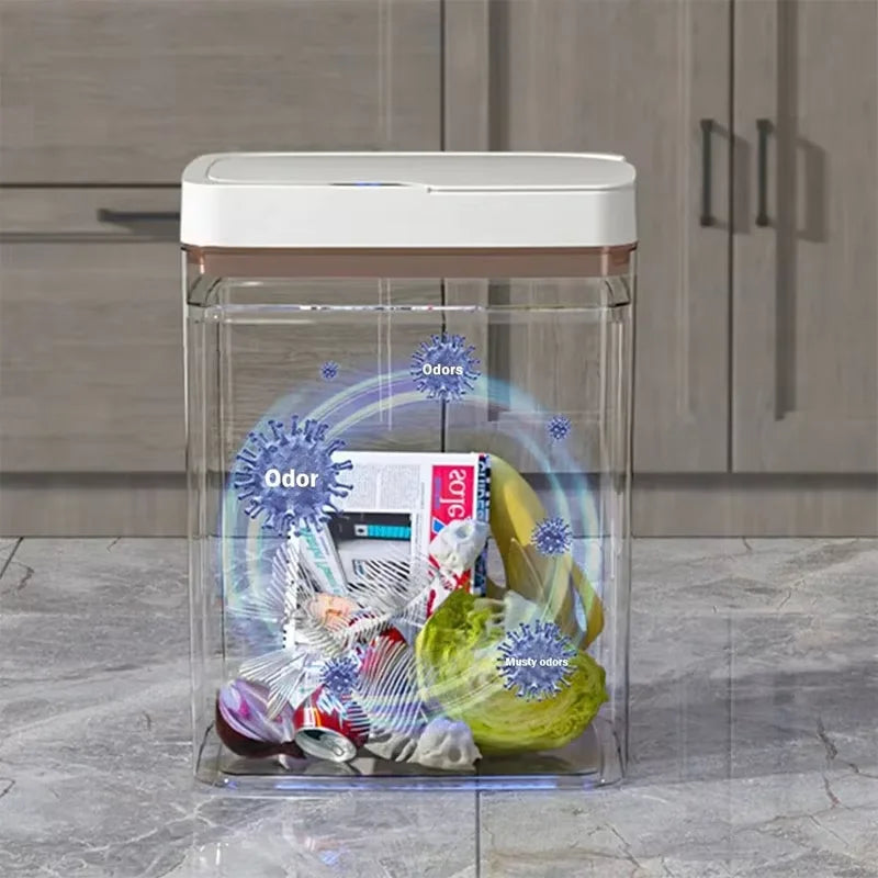 15L White Smart Sensor Trash Can – Auto Bagging