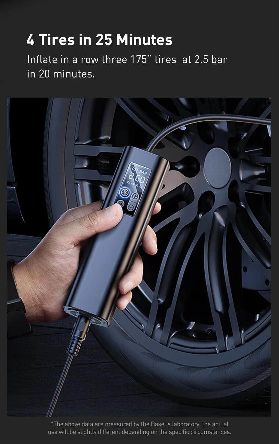 Baseus Mini Air Compressor – Smart Power in Your Glovebox!